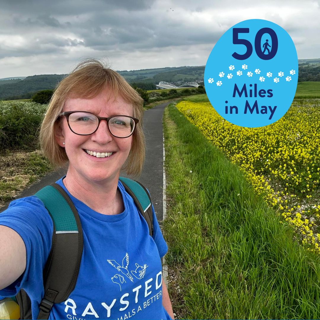 Raystede's tweet photo. Would you like to get moving this May for animals in need? Itโs only 1 month to go until Raystedeโs 50 Miles in May challenge begins!
Find out more and join #TeamRaystede today at https://t.co/1tUwQL9SMc https://t.co/0BBu64N0jf