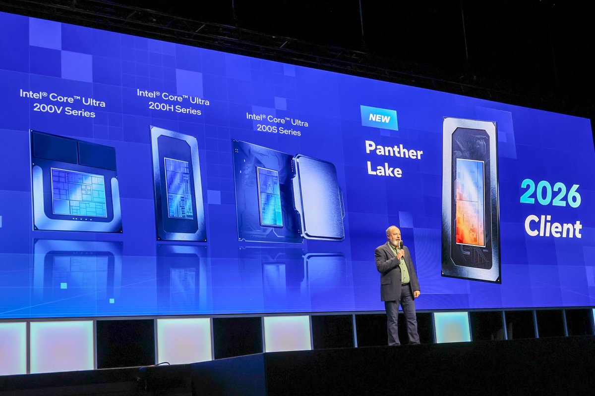 intelnews's tweet image. It’s time to talk about Panther Lake. #IntelVision

Panther Lake combines the power efficiency of Lunar Lake with the performance of Arrow Lake. It’s built to scale 18A and is on track for production later this year 👏.