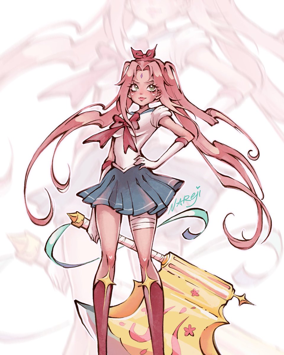 Day 3 of #SakuraWeek2025
Trapped in a shoujo magical girl anime! (Sailor Moon, obviously)
I know I’m super late but I need to finish these ~