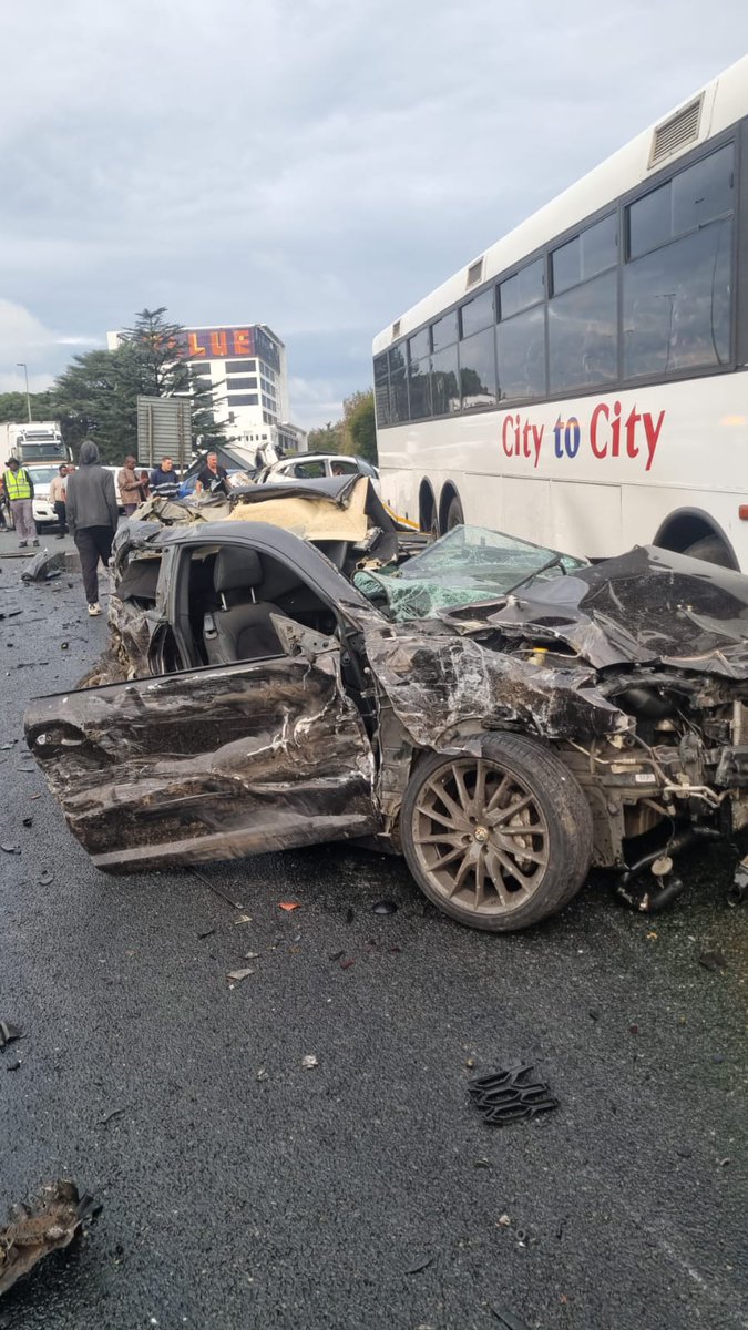 Carnage on the N12 after Edenvale today. Reports from colleagues of over 15 vehicles involved.