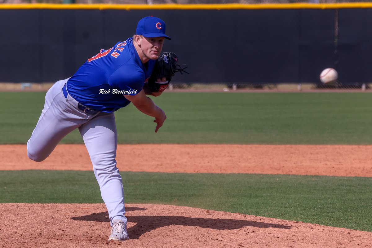 biest22's tweet photo. My first opportunity to see @SamThoresen pitch this spring! #Cubs #CubsProspects #ST2025 https://t.co/JunGBrxWjC