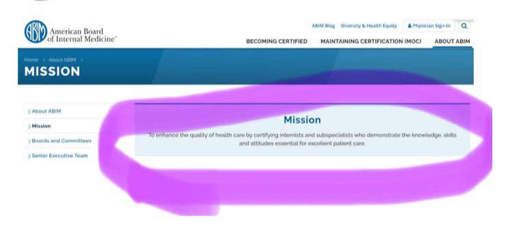 So the American Board of American Medicine was trying to hide an 11 K page opinion where their attorney said “let’s see how dumb he can be” about a physician who certification they removed based on conjecture? A certificate they later had to give back?

Their mission is to