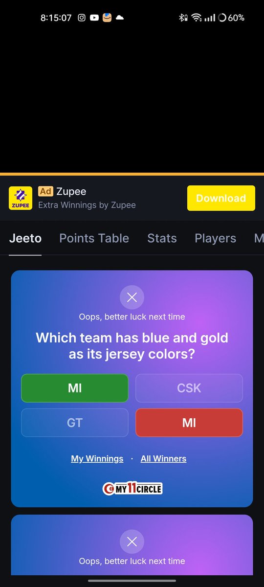 reyazfrost's tweet photo. @JioHotstar @My11Circle what's this ! 😡 https://t.co/9eayP5g3FL