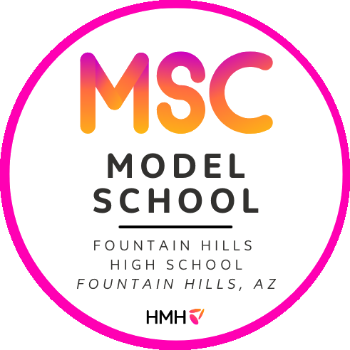 FHUSDFalcons's tweet photo. We are excited to share that Fountain Hills High School is a National Model School! We received our "badge" yesterday and are excited to present in Washington, D.C., this summer. https://t.co/OcDuX5dFHs