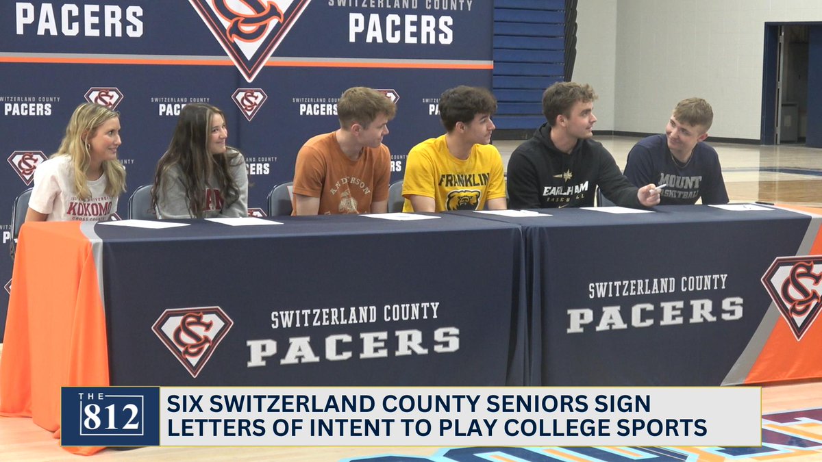 The 812 (@812now) on Twitter photo Six Switzerland County seniors signed letters of intent to play college athletics on Tuesday.
Watch here: 812noww.com/post/six-switz…
<a href="/GoSwitzCoPacers/">Switzerland County Pacer Athletics</a> Six Switzerland County seniors signed letters of intent to play college athletics on Tuesday.
Watch here: 812noww.com/post/six-switz…
<a href="/GoSwitzCoPacers/">Switzerland County Pacer Athletics</a>