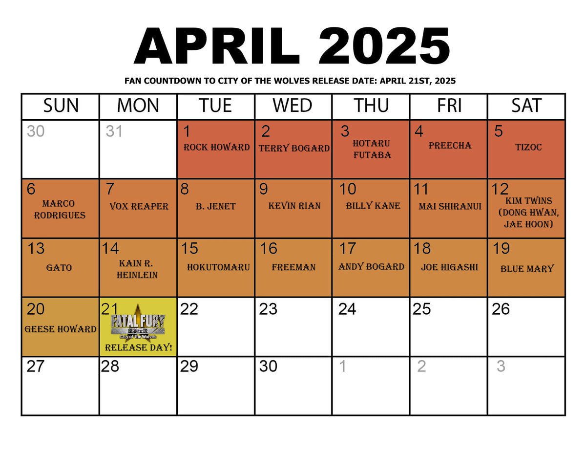 20 Days Left #COTWCountdown