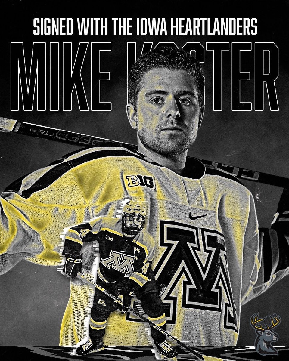We have signed Minnesota Golden Gophers Captain &amp; defenseman Mike Koster to his first professional contract!! 👏✍️

Koster led the Gophers to TWO Frozen Fours and has worn the “C” for the last two years.

Welcome to the Heartland, Mike!!

#GoLanders🦌 #DefendTheForest