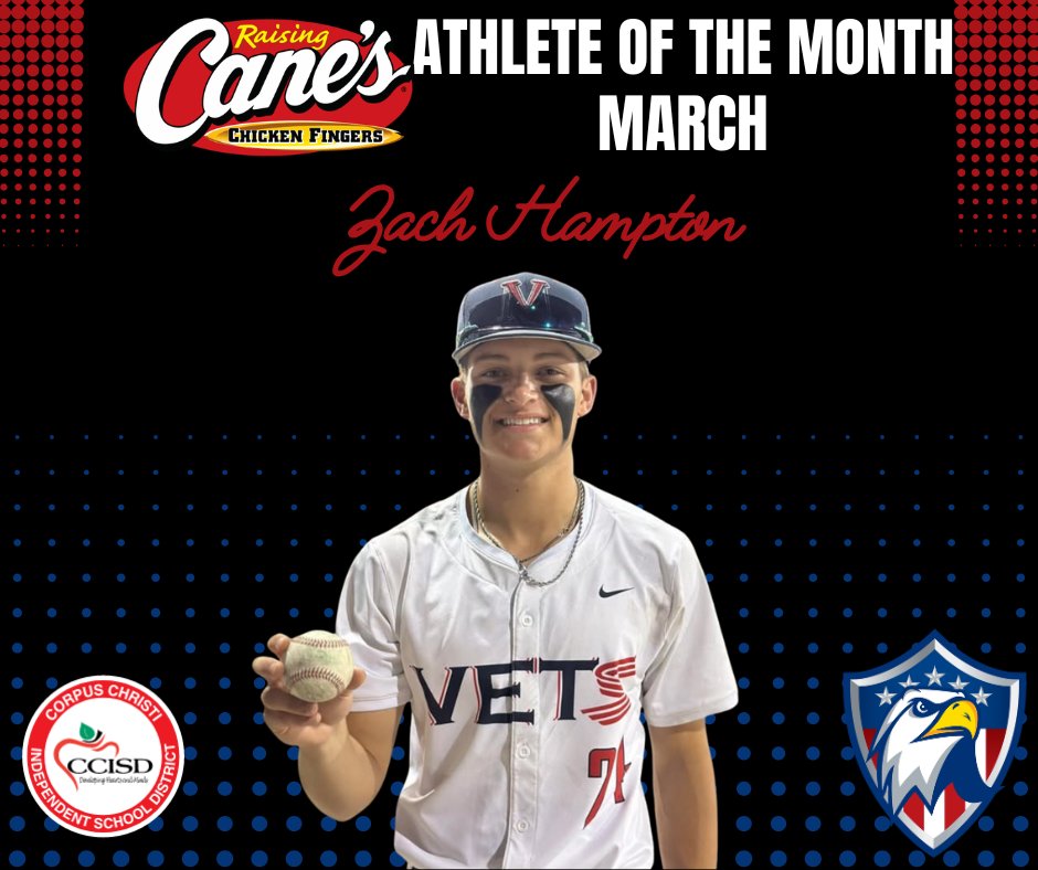 Zach Hampton pitched a perfect game against Carroll on Friday, March 21, showcasing his exceptional skill on the mound. He is a key contributor to the Veterans Memorial baseball team, who are currently holding first place, and continues to play a vital role in their success.