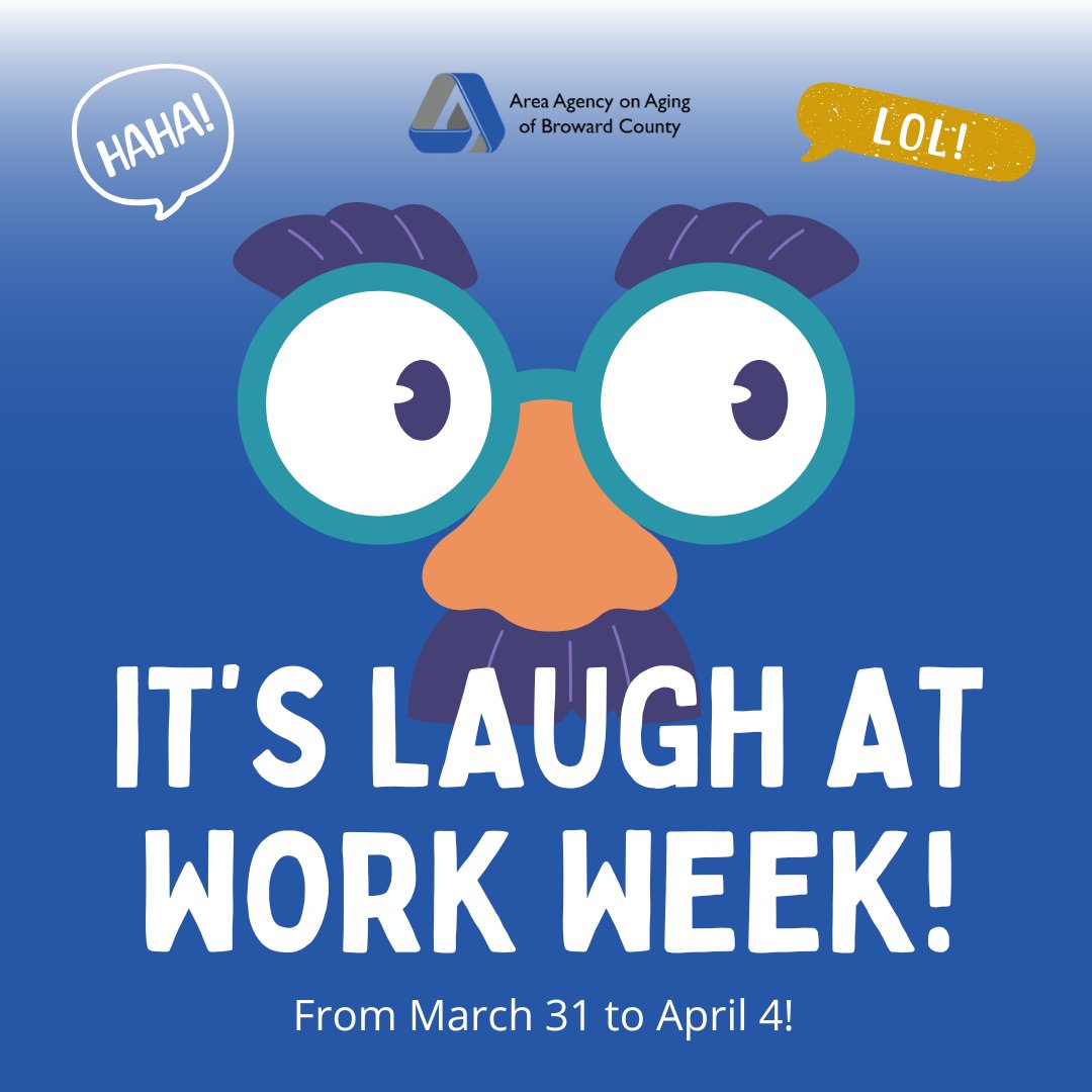AAgencyonaging's tweet image. We hope you laugh a little extra this #LaughAtWorkWeek 🤡😂 A little laughter makes the workday better. What’s the funniest thing that’s happened in your office? Share with your thoughts ⬇️