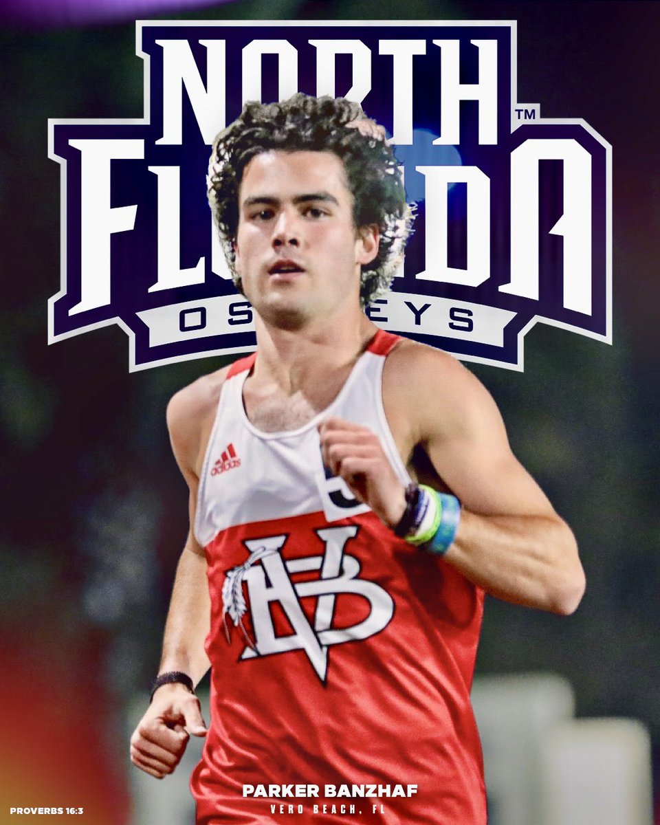 Parker Banzhaf (@parkerbanzhaf) on Twitter photo Blessed to announce my commitment to run at The University of North Florida!! I am so excited for the future and give all the Glory to God!!! Swoop🐦
<a href="/VBHSNation/">Vero Beach High School</a> <a href="/VBFootball/">Vero Beach Football</a> <a href="/VBHSAthletics/">Vero Beach High School Fighting Indians</a> <a href="/milesplit/">MileSplit US</a> Blessed to announce my commitment to run at The University of North Florida!! I am so excited for the future and give all the Glory to God!!! Swoop🐦
<a href="/VBHSNation/">Vero Beach High School</a> <a href="/VBFootball/">Vero Beach Football</a> <a href="/VBHSAthletics/">Vero Beach High School Fighting Indians</a> <a href="/milesplit/">MileSplit US</a>