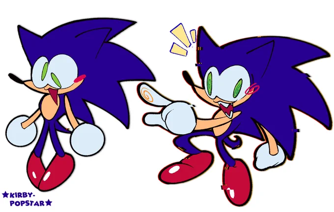 a normal Sonic the Hedgehog drawing, nothing unusual :) 