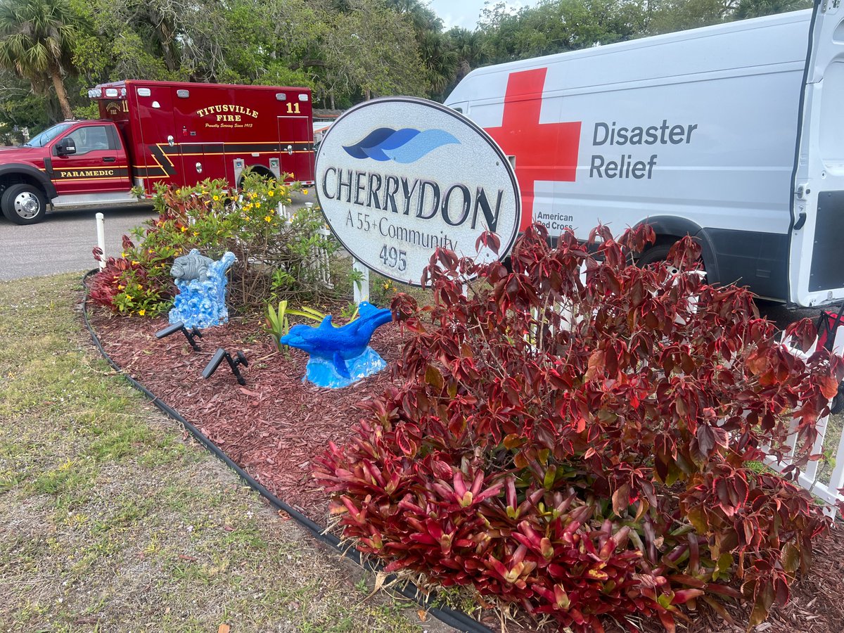 Another successful Sound the Alarm event in the books! HUGE thanks to our volunteers, partners with <a href="/TitusvilleFire/">Titusville Fire Dept</a> and #RedCrossClubs from Melbourne HS, <a href="/GreatDay2BAHawk/">Spruce Creek High</a> and <a href="/UCF/">UCF</a>. Together we helped protect neighbors in the Cherrydon community from home fires. #EndHomeFires