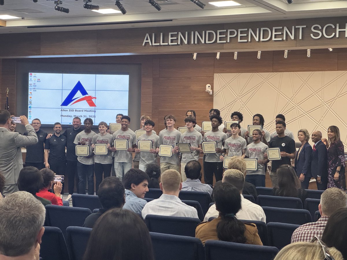 🏀 Honored to be recognized last night by <a href="/Allen_ISD/">Allen ISD</a> at the March Board of Trustees meeting!

🅰️🆙 | #TOE