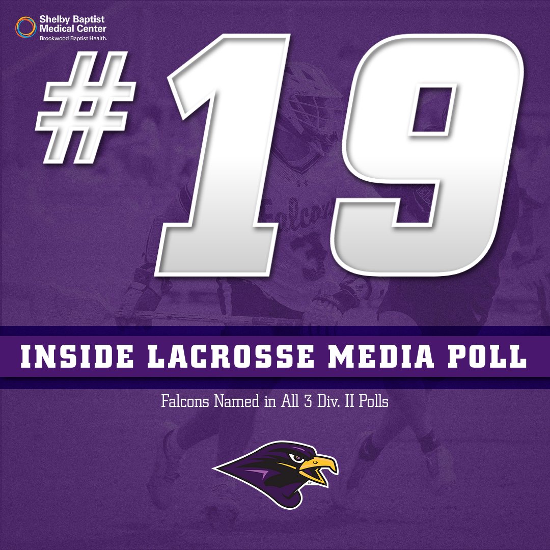 Montevallo Falcons (@umfalcons) on Twitter photo NATIONAL POLLS 📊
For the third week in a row, <a href="/Montevallo_MLax/">Montevallo Men's Lacrosse.</a> ranks No. 19 across all Div. II polls
📰 tinyurl.com/2yn9go6g
#TogetherWeRise NATIONAL POLLS 📊
For the third week in a row, <a href="/Montevallo_MLax/">Montevallo Men's Lacrosse.</a> ranks No. 19 across all Div. II polls
📰 tinyurl.com/2yn9go6g
#TogetherWeRise