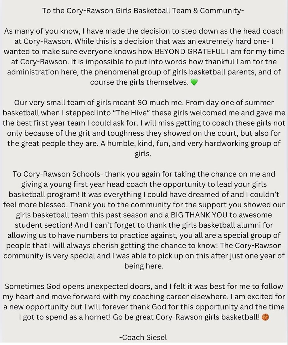 Cory-Rawson Girls Basketball tweet media
