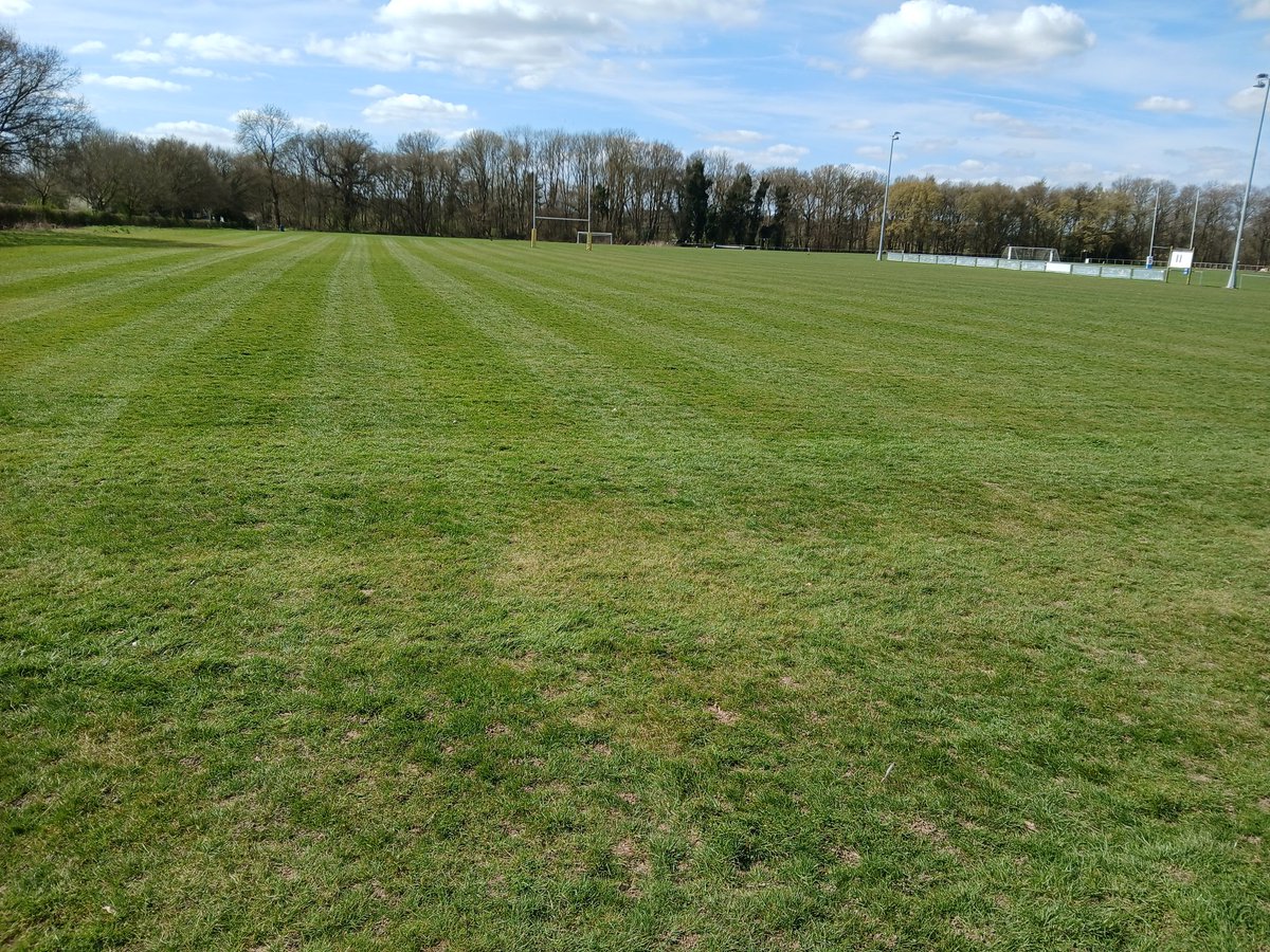 Something different for a change cutting 2 rugby pitches cut wirh tractor and cutting deck