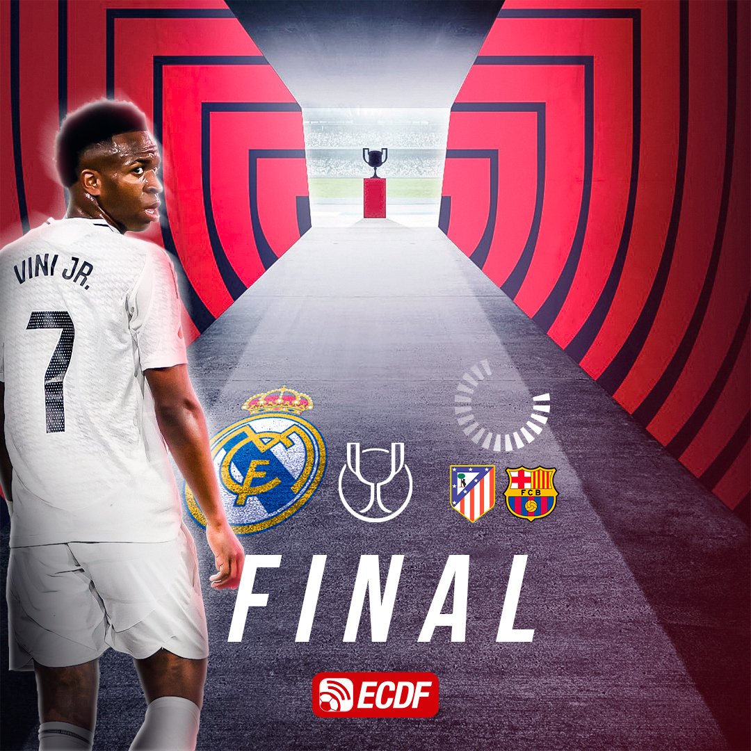 ElCanalDFutbol's tweet photo. 🤩🤍 ¡EN BÚSQUEDA DE LA VIGESIMOPRIMERA CORONA! 🇪🇸👑

📌 El #RealMadrid se clasificó para la Gran Final de la #CopaDelReyxECDF, fase donde se enfrentará al #AtleticoMadrid o #FCBarcelona

CONTRÁTALO AHORA AQUÍ 📲https://t.co/RnkxbPX0ot https://t.co/jwhwFSsKjz