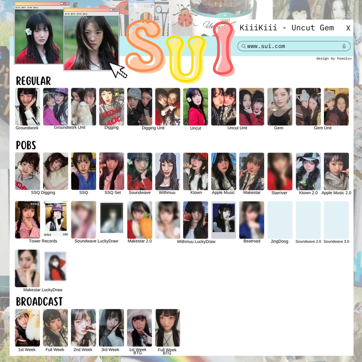 01.04] update kiiikiii uncut gem photocard pc wishlist template