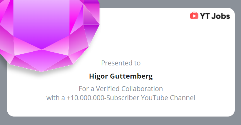 Just earned the Diamond Badge on YT Jobs! 💎🚀
This badge It’s a recognition of the quality, consistency, and dedication I bring to every project. Huge thanks to all the amazing clients who’ve trusted and verified my work on the platform!

Check it out: ytjobs.co/talent/profile…