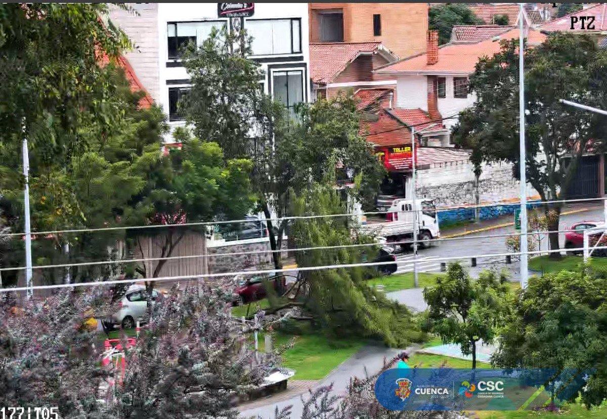 CSC_CUENCA's tweet photo. 🌳🚨 Árbol caído en el Parque La Paz por las lluvias.
Desde nuestra sala de monitoreo coordinamos con @emac_ep para resolver la emergencia.
#MonitoreoCSC #Lluvias #Emergencia https://t.co/0MrUvaUUiP