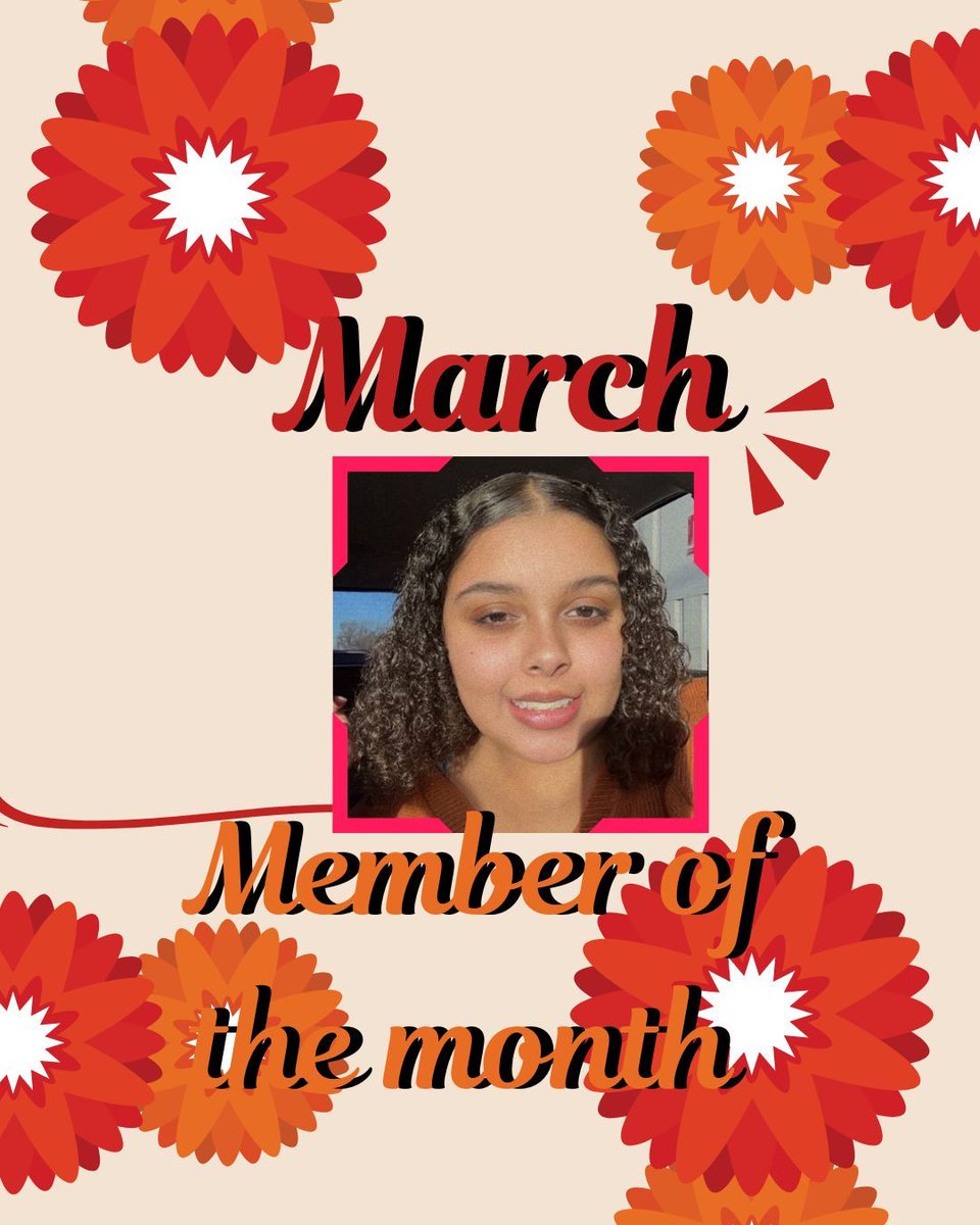 Our member of the month for March is Diasha Patrick! Thank for being a valued member of SAC. You are killing it, so Keep it up😁