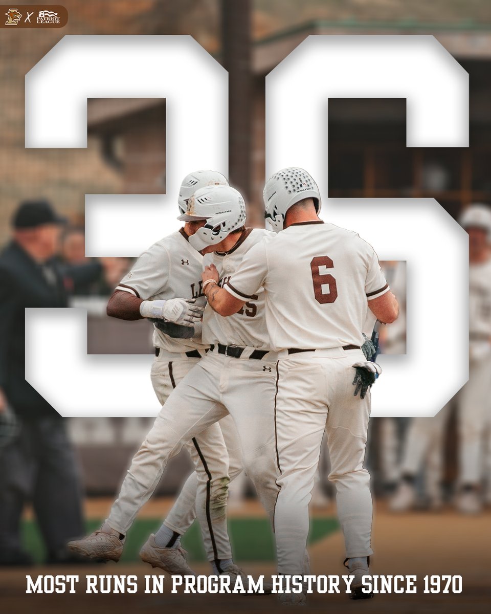 LehighBaseball's tweet photo. With today's win, the Mountain Hawks set the record for the most runs scored in a single game in program history (since 1970)!

#GoLehigh #RTTR https://t.co/c1KntgDMys