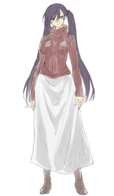 クール系お姉さんとツインテの組み合わせ良いよねって寝起きで思いついて描きました 