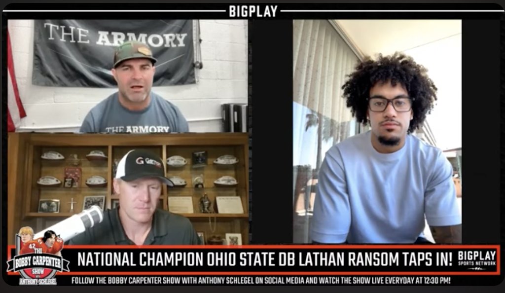 Bobby Carpenter (@bcarp3) on Twitter photo Listen to how Ohio States Pro Day went straight from Lathan Ransom
<a href="/BobbyCarpShow/">Bobby Carpenter Show</a> <a href="/schlegelvellie/">Anthony Schlegel</a>
youtube.com/live/PIdjhMEwu… Listen to how Ohio States Pro Day went straight from Lathan Ransom
<a href="/BobbyCarpShow/">Bobby Carpenter Show</a> <a href="/schlegelvellie/">Anthony Schlegel</a>
youtube.com/live/PIdjhMEwu…