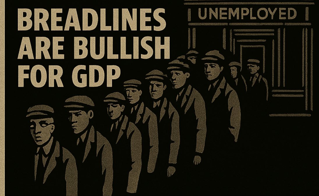 The economy had a good run.
It printed lies.
It sold dreams.
It left us with nothing.

So we did the only logical thing:
We minted $GDP.
The coin that thrives where hope dies.