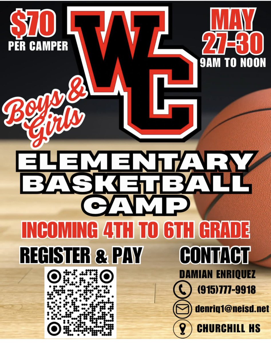 Elementary kids! Join <a href="/churchillhoops/">Churchill Basketball</a> for basketball camp.