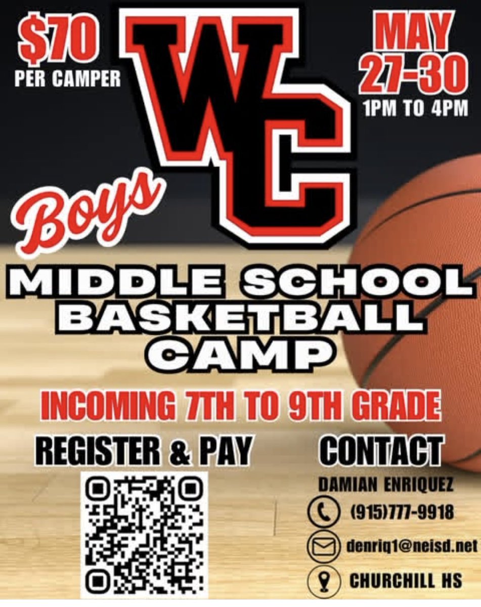 Middle schoolers! Join <a href="/churchillhoops/">Churchill Basketball</a> for basketball camp.