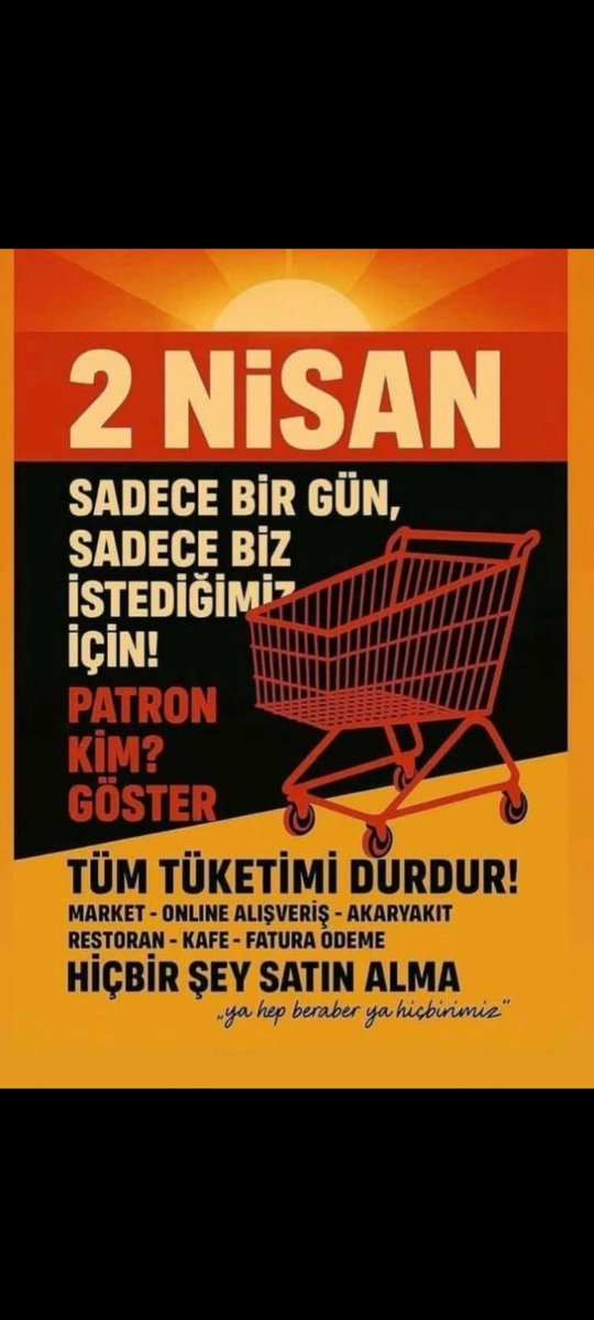 Küçük esnaf dışında alma aldırma, ses ol unutma susma sustukça sıra sana gelecek... #Boykot