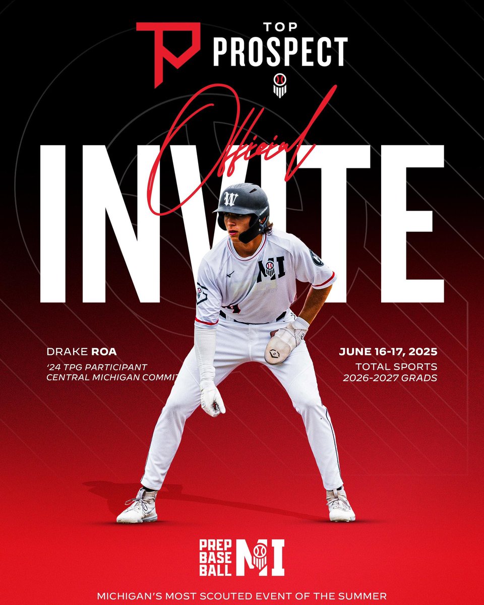 Thank you <a href="/CoachGoodwinA/">Adam Goodwin</a> and <a href="/PrepBaseballMI/">Prep Baseball Michigan</a> for the invitation.