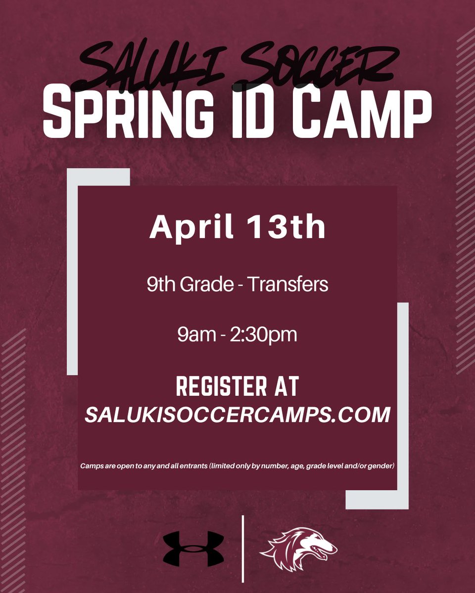 Looking for future dawgs👀

Limited spaces available. See you April 13th 🤘

#Salukis