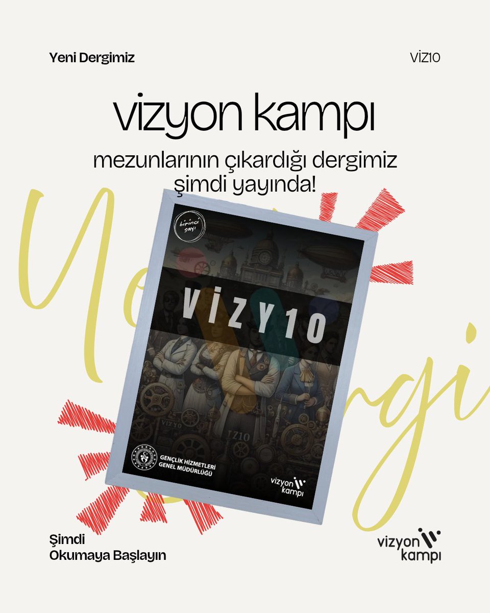 GsbVizyoner's tweet photo. Sizlerle, Vizyon mezunlarımızın verdiği emekler ile çıkardığımız dergimizi paylaşmanın gururunu yaşıyoruz 🌸 Linkten dergimizin birinci sayısına ulaşabilirsiniz 💖 Devamı için beklemede kalın ���️

https://t.co/R3Jh32Masq
.
.
@GSBgenclik 
#vizyonkampı #vizyon #gsb #eğitim #tübitak https://t.co/1VCEGl4UpT