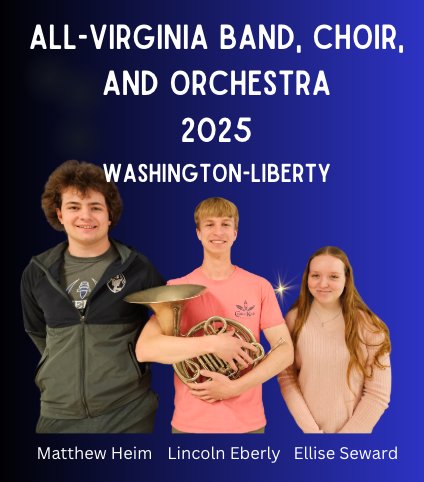 Congratulations to our WL musicians! Matthew, Lincoln, and Ellise will represent WL in Richmond at the end of April. <a href="/APSArts/">APS Arts Education</a> <a href="/GeneralsPride/">Washington-Liberty HS</a> <a href="/WLHSAthletics/">Generals</a> @Principal_WLHS