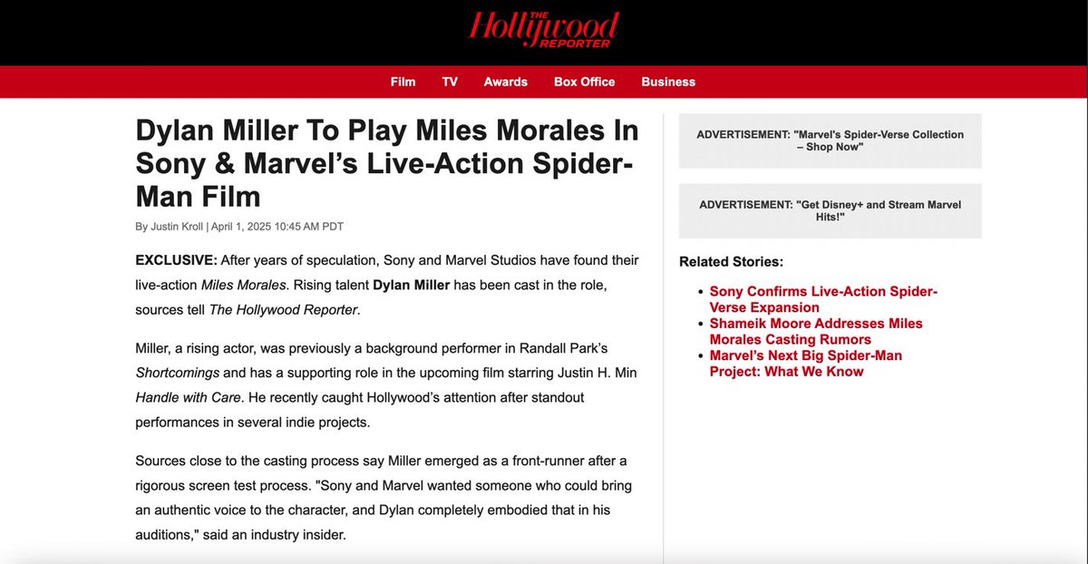 Dreams do come true!

Thanks <a href="/MarvelStudios/">Marvel Studios</a> 

Thanks <a href="/THR/">The Hollywood Reporter</a>