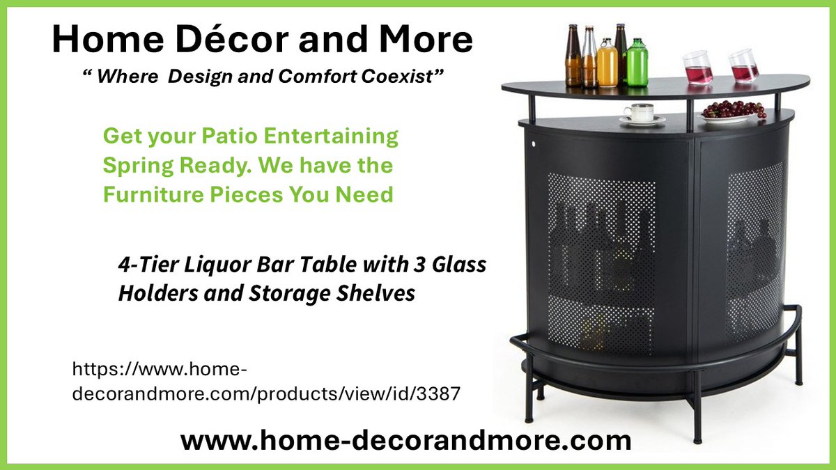 homedecorndmore's tweet image. Get ready for spring gatherings with the perfect patio accessories! ☀️ From outdoor serving carts to chic storage benches, we’ve got all you need to entertain with ease.

🎉 Shop Now: home-decorandmore.com/products/view/…

#SpringEntertaining #OutdoorStyle #PatioReady