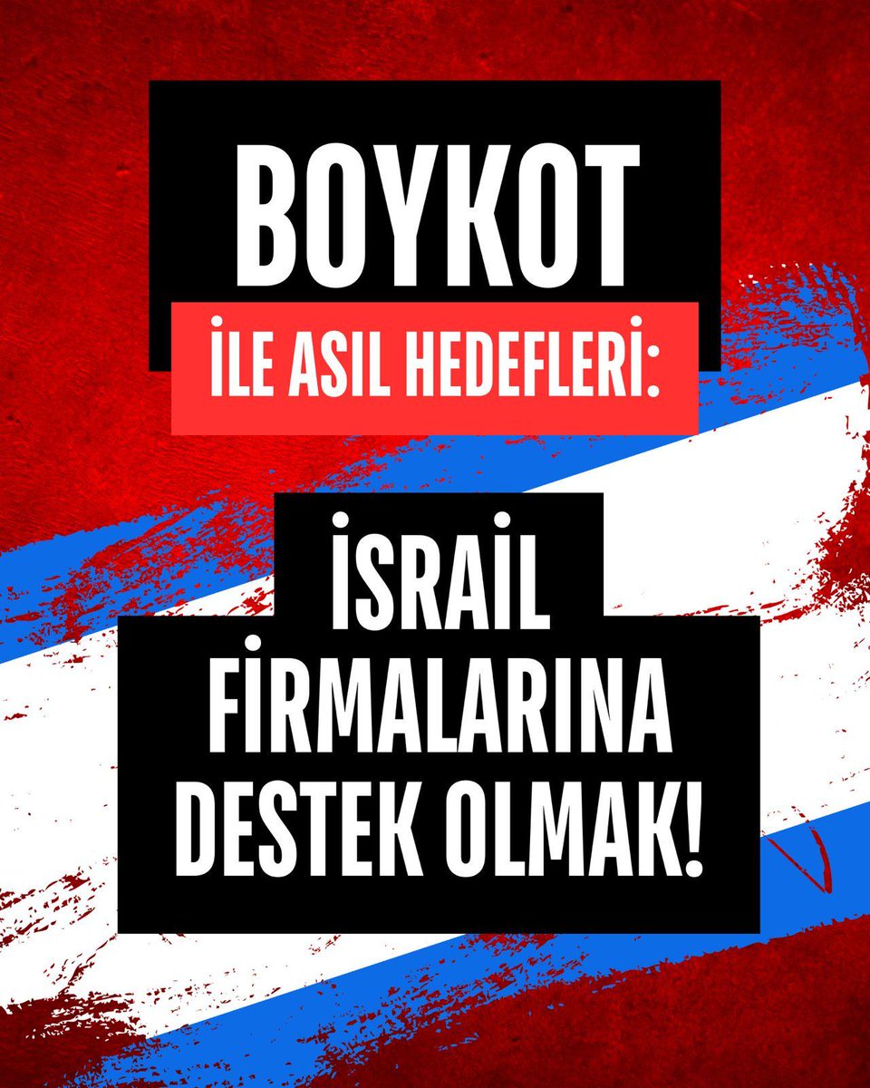 🔴Boykot çağrısı ile asıl hedefleri çocukları öldüren soykırımcı ve işgalci İsrail'in firmalarına destek olmak!

Bunun adı #BoykotDeğillMilliZarar