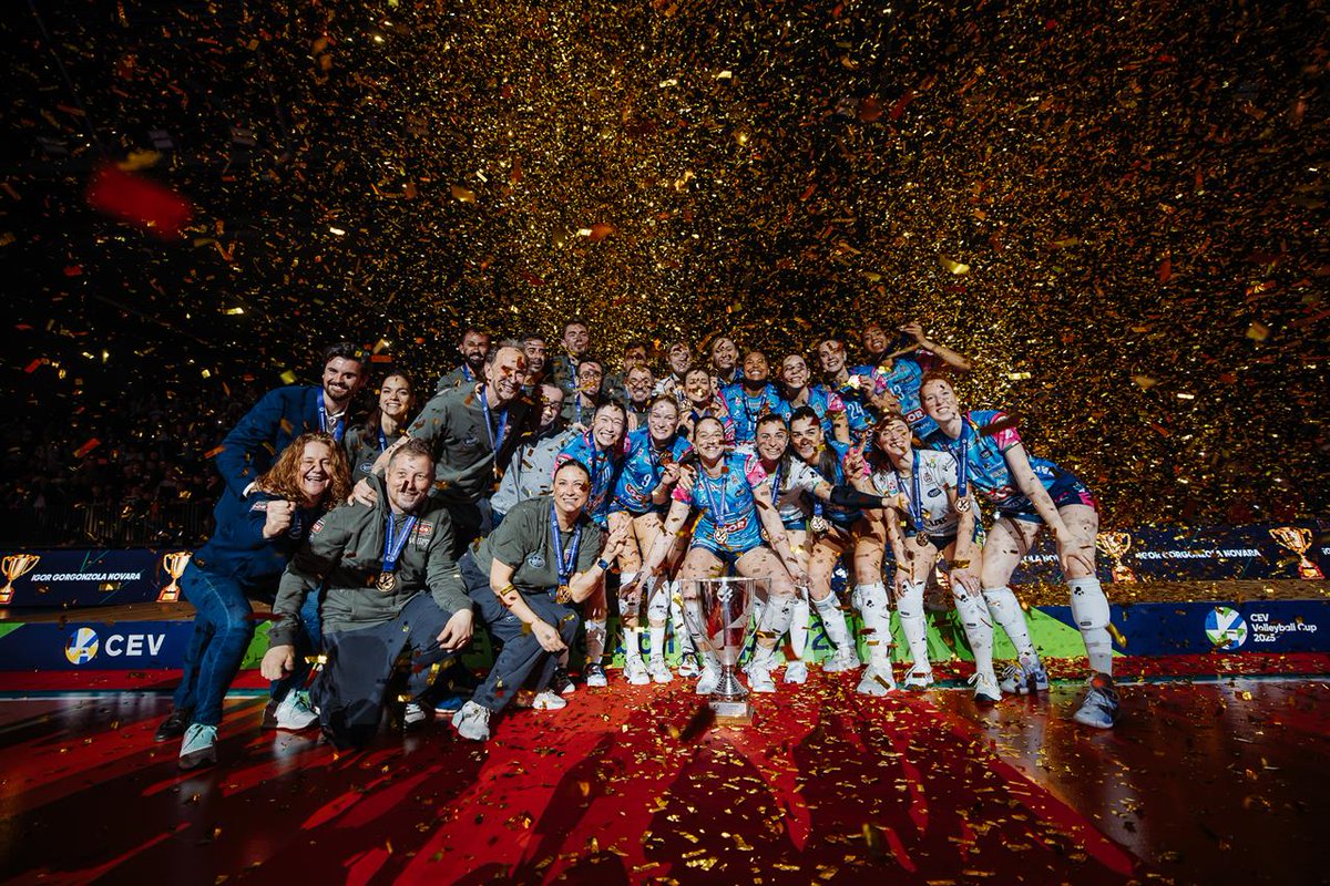 Splendida vittoria dell'Igor Gorgonzola Novara, vincitrice della Coppa CEV 2025 <a href="/CEVolleyball/">European Volleyball</a> Un successo che premia l'ottimo lavoro portato avanti negli anni da <a href="/IGOR_Volley/">Igor Volley Novara</a> Il nostro movimento si conferma nuovamente ai vertici della pallavolo europea <a href="/Federvolley/">Federvolley ⭐️⭐️⭐️⭐️⭐️⭐️⭐️</a> <a href="/LegaVolleyF/">Lega Volley Femminile</a>