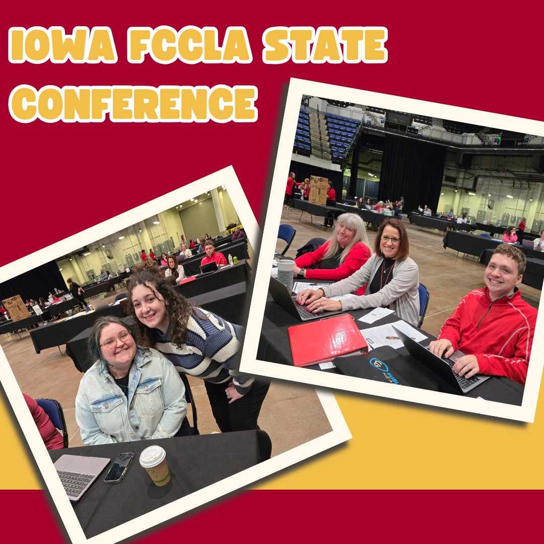 Future educators in action! ✨📚 Our FCS 4130 &amp; 4180 majors traveled to Cedar Rapids to judge S.T.A.R. Events at the Iowa FCCLA State Conference! ⭐️🏅 Gaining hands-on experience to help future students shine! #FCCLA #FutureEducators #STAREvents #HandsOnLearning