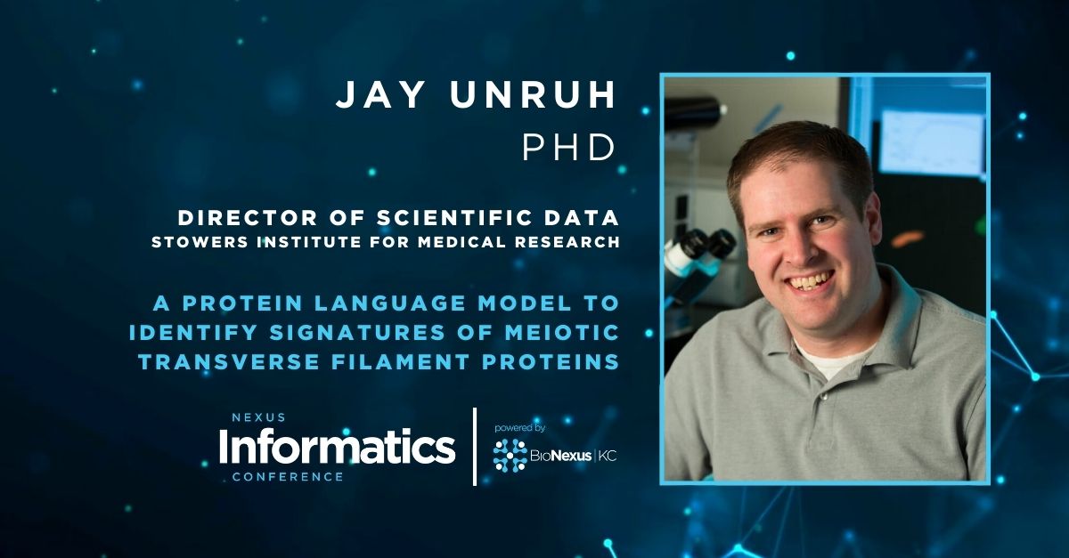 BioNexusKC (@bionexuskc) on Twitter photo Join us next week to hear from Jay Unruh, <a href="/ScienceStowers/">Stowers Institute</a> discuss how using AI models to analyze and predict protein structures and functions enables their team to develop new ways to spot hidden patterns.
kcbioinformatics.org/conference/reg… Join us next week to hear from Jay Unruh, <a href="/ScienceStowers/">Stowers Institute</a> discuss how using AI models to analyze and predict protein structures and functions enables their team to develop new ways to spot hidden patterns.
kcbioinformatics.org/conference/reg…