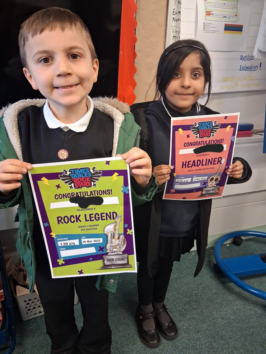 Well done to our Year 2 <a href="/TTRockStars/">Times Tables Rock Stars</a> superstars 👏👏