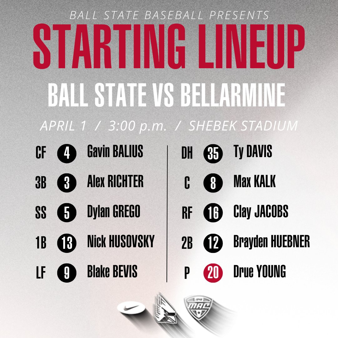 Starters for the Cards vs the Knights❗️