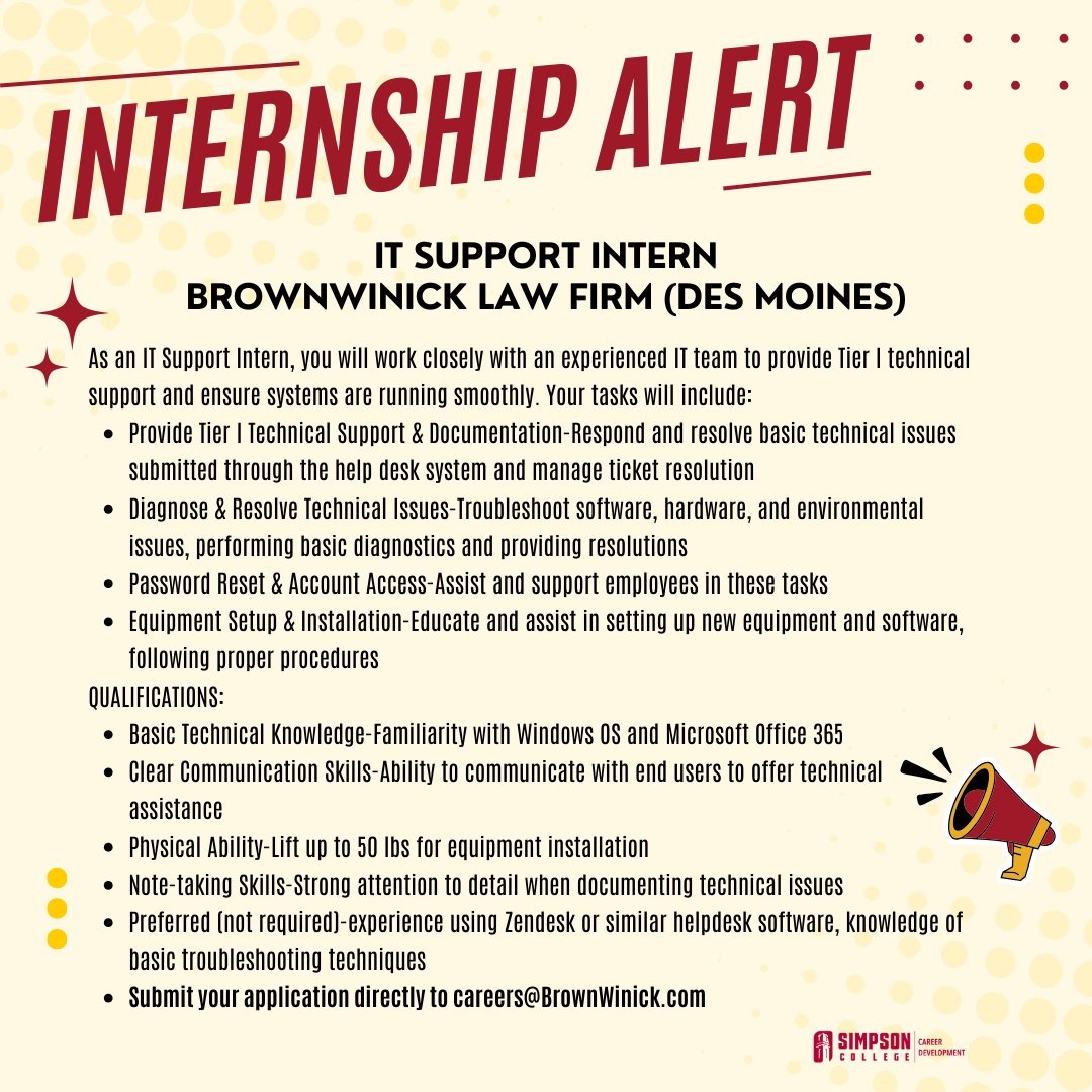 Simpson College Career Development tweet media