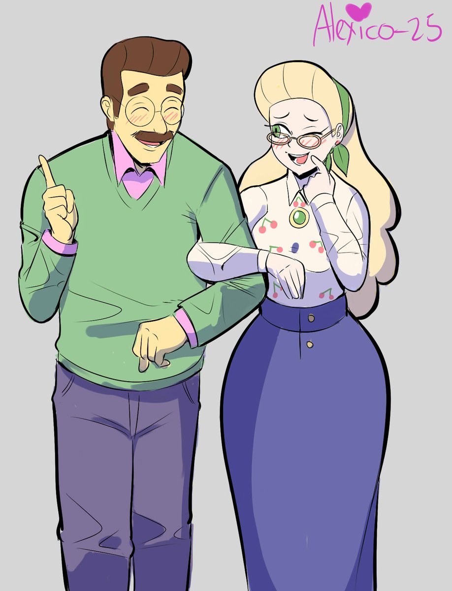 AlexicoReborn's tweet photo. Miss Mayberry y el Vecinirigillo Ned, mi buen amigo el condor me dio la idea de hacerlo con el profesor jirafales, pero al final se me ocurrió una mas cristiana, y veo que alguien por ahi tambien lo propuso.
#HelluvaBossFanart #TheSimpsons #HelluvaBoss #nedflander https://t.co/cqTkSHiHhu