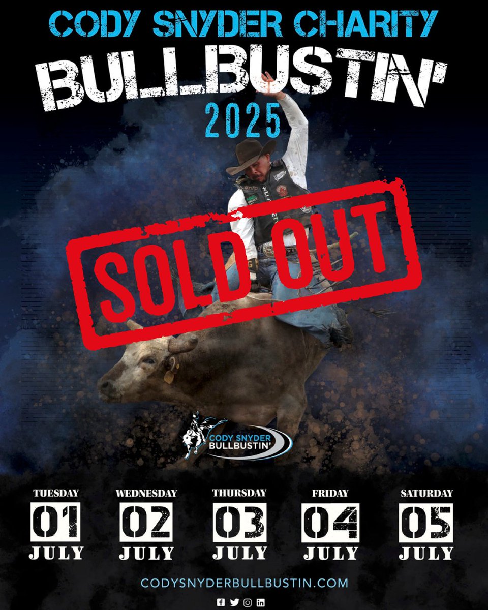 BULLBUSTIN’ 2025 SOLD OUT. We had our fastest sell-out EVER, with all public tickets gone in under 5 minutes. Thank you, Calgary! We’re ready for ya!