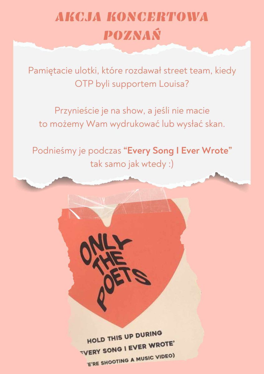 Zuziixx's tweet image. KOCHANI MAMY TO - AKCJA KONCERTOWA NA KONCERT POETÓW W POZNANIU ✨ 

Możecie dać RT żeby jak najwięcej osób to zobaczyło!