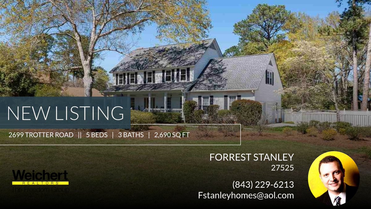 ForrestStanley's tweet photo. 📍 New Listing 📍 Take a look at this fantastic new property that just hit the market located at 2699 Trotter Road in Florence. Reach out here or at (843) 229-6213 for more information https://t.co/WzrXPO4dZD https://t.co/MerVOhJB6z
