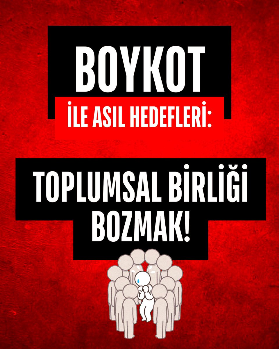 CHP Genel Başkanı <a href="/eczozgurozel/">Özgür Özel</a> milletimizi sokağa ve Türk mallarını boykota çağırıyor!

Hatırlatırım!

1980 öncesi dış güçlerin tezgahladığı sokak olayları Türkiye’nin istikrarsızlaştırılmasına ve darbeye zemin hazırladı. 

Eyyy <a href="/herkesicinCHP/">CHP 🇹🇷</a> 
İktidarın yolu boykottan değil